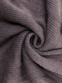 Omancia Solid Button Placket Cardigan & Crop Knit Top & Knit Pants Set - Dark Grey - View 7