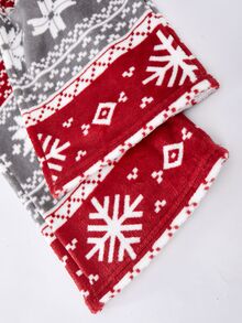 SHEIN Tween Girls Red Plaid Fuzzy Straight Leg Wide Leg Casual 90s Cute Fashion   Pants, Christmas Surprise Gift Long Pants Autumn - Red - View 6