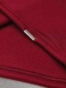 STYNVO Men's Letter Print Casual Streetwear Everyday Long Sleeve Sweatshirt Date Night Boxing Dark Red Autumn - Red - View 5
