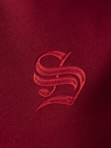 STYNVO Men's Letter Print Casual Streetwear Everyday Long Sleeve Sweatshirt Date Night Boxing Dark Red Autumn - Red - View 7