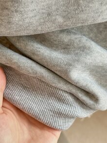 INAWLY 女款純色落肩長袖休閒拉鍊連帽衛衣 - 彩色 - 查看 8