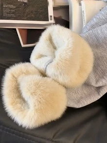 Resyla Áo nỉ nữ màu trơn lót giữ nhiệt phong cách thường ngày - Xám - Xem 3