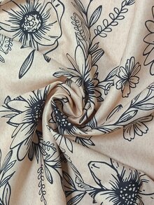Louniche 女款荷葉邊短袖V領休閒花卉印花上衣，適合派對、約會、婚禮季、通勤上班、商務優雅、聖誕節、畢業季、返校季、畢業典禮、教師節、情人節、感恩節、母親節、音樂節、日假期，大膽花卉印花短袖女上衣，日常穿著，春夏穿著，女款荷葉邊上衣，夏季上衣 - 彩色 - 查看 8