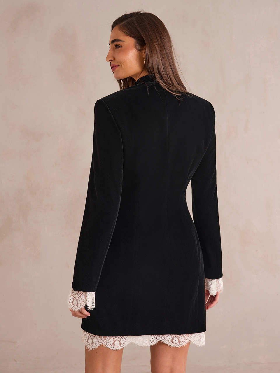 Enchnt Premium Pre-Fall Romantic Women's Elegant Balck Retro Velvet Short Dress,Casual Dress,Festival Outfits,New Year Outfits,Work Wear,Formal Dress