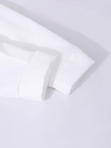 SHEIN 少女甜美学院风蝴蝶结领金属扣撞色二合一休闲连衣裙 - 粉色 - 查看 6