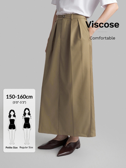 Ontre Petite กระโปรงผู้หญิงสีน้ำตาลทรงหลวม สไตล์มินิมอล วินเทจ ใหม่สำหรับฤดูใบไม้ร่วง/ฤดูหนาว 2026 ใส่ได้ทั้งไปทำงาน ออกเดท และพักผ่อนริมทะเล อเนกประสงค์ ช่วยให้ดูผอมเพรียว สง่างาม ใส่ได้ทุกวัน ไปทำงาน ออกเดท และแต่งตัวตามแฟชั่นสตรีทแวร์