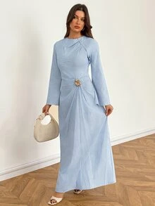 SHEIN Tall Women Long Dresses - Blue - View 6
