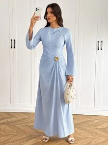SHEIN Tall Women Long Dresses - Blue - View 9