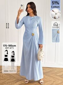 SHEIN Tall Women Long Dresses - Blue - View 3