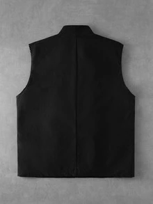 ROMWE MEN Street Life Áo vest nam phong cách sân đấu - màu đen - Xem 10