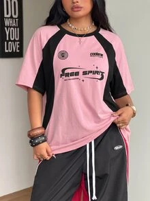 Coolane 女款大尺碼 春季/夏季 街頭風運動休閒 - 粉色 - 查看 1
