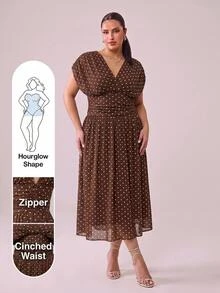 Hourglow Robes grandes tailles - Tabac - Voir 5