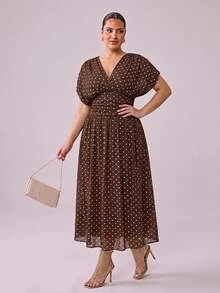 Hourglow Robes grandes tailles - Tabac - Voir 1