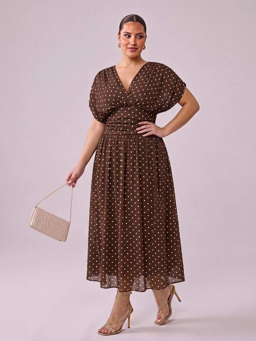 Hourglow Robes grandes tailles - Tabac - Voir 1