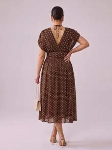 Hourglow Robes grandes tailles - Tabac - Voir 2