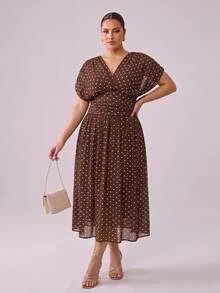 Hourglow Robes grandes tailles - Tabac - Voir 3