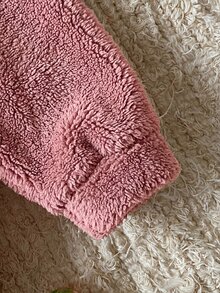 SHEIN Newborn Baby Girl Cartoon Embroidered 3D Ear Design Sweatshirt And Winter Autumn Pants Set - Pink - View 4