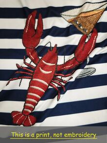 Resyla Women's Colorful Striped & Lobster Print Round Neck Tank Top - Multicolor - View 6