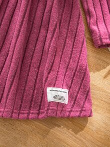Emery Rose Kids Emery Rose Kids 女童小女孩圓領羅紋百褶休閒日常洋裝 - 彩色 - 查看 9