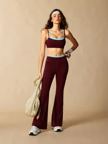 VARSIVA Women's Colorblock Camisole Top And Leggings Casual Daily Sports Set - Multicolor - View 9