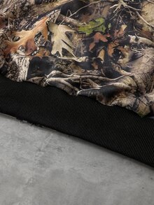 ROMWE MEN Men's Branch Camouflage Faux Suede Fleece Collar Sweatshirt Hoodie Sweatshirt - Multicolor - View 4