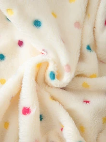 SHEIN 女童小女孩針織人造毛立領圓點休閒衛衣與長秋季長褲2件套 - 彩色 - 查看 9