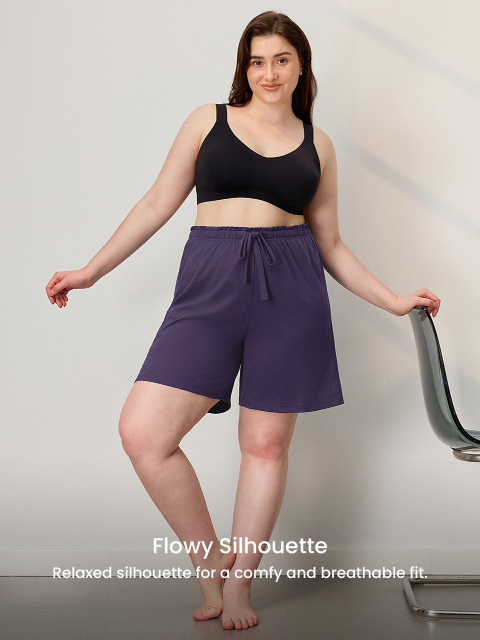 Cotton Plus Size Women's Minimalist Shorts