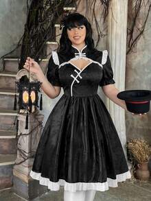 Lyrianda Gaun Halloween Ukuran Besar - MultiWarna - View 1