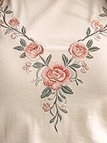 Glimmora Women's Floral Print Pleated Casual Versatile Daily Wear T-Shirt - Multicolor - View 3
