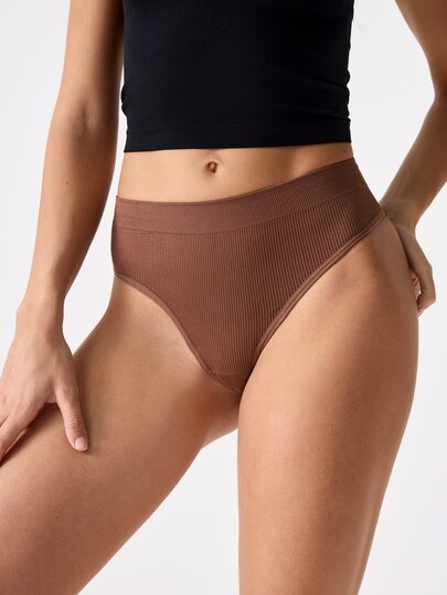 Loungeista 1pc Women Seamless Simple Comfortable Thong