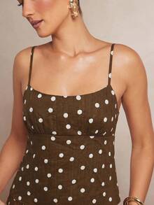L'Amorae Women Seashell Linen Beach Print Cami Backless Top Boho Summer Vacation - Multicolor - View 3