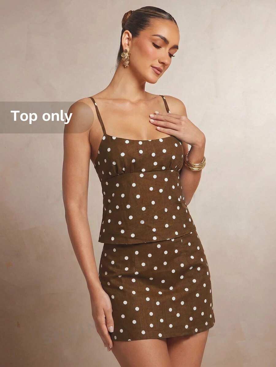 L'Amorae Women Seashell Linen Beach Print Cami Backless Top Boho Summer Vacation - Multicolor - View 1