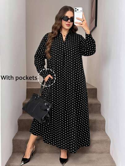 Easowa Curve Gaun Maxi Bergaris Kasual Ukuran Besar Gaya Barat untuk Wanita, Pakaian Festival, Boho, Hippie, dan Gaya Koboi