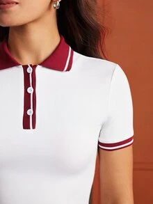 CourtClass Atasan Golf Pendek Wanita - Putih - View 7