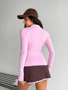 Dewbera Dewbera เสื้อแจ็คเก็ตกีฬารูดซิป - สีชมพู - ดู 2