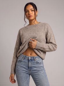 YARNWELL 女款休閒百搭毛衣，秋冬款 - 卡其色 - 查看 10