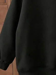 SHEIN 返校季少女休闲马匹图案黑色卫衣，时尚独特，适合所有季节，秋冬皆宜，黑色卫衣，Y2K风格女童卫衣 - 黑色 - 查看 6