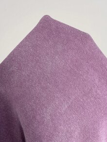 Bohemela Kaos Wanita Polos Warna Kontras Renda Leher V Potongan Slim Fit - Purple - View 7
