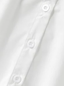 Maija Kids Maija Kids Casual Girls Blouse In White With Regular Fit And Peter Pan Collar Design Long Sleeve Young Girl Ruffle Collared Shirt Sleeved Button Down Fall Winter - White - View 6