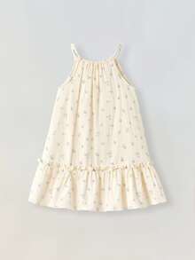 Maija Kids Maija Kids Váy yếm xếp nếp họa tiết hoa nhỏ xinh cho bé gái - Hồng - Xem 2