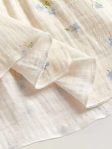 Maija Kids Maija Kids Váy yếm xếp nếp họa tiết hoa nhỏ xinh cho bé gái - Hồng - Xem 6