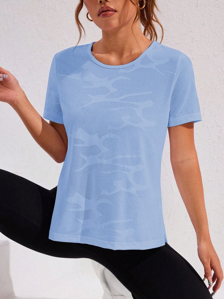 Solea Cove Solea Cove Cut Out Backless Crop Sports Casual Athleisure Top Workout Tank Top Gym Women Shirts Gym Light Blue Summer - Blue - View 5