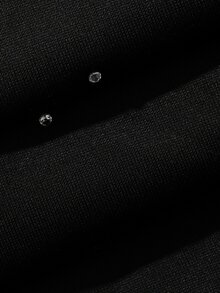 DAZY Celana Panjang Longgar Gaya Korea Berhiaskan Rhinestone untuk Wanita (Musim Gugur) - Hitam - View 2