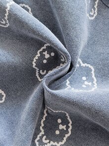 SHEIN Summer Washed Light Blue Simple Versatile Fashion Toddler Boys' Denim Set - Baby Blue - View 9