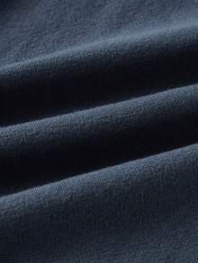 Officeau Men's 100% Cotton Navy Blue Long Sleeve Shirt, For Business Casual/ Commuting, Gift For Father/ Husband - Navy Blue - View 5