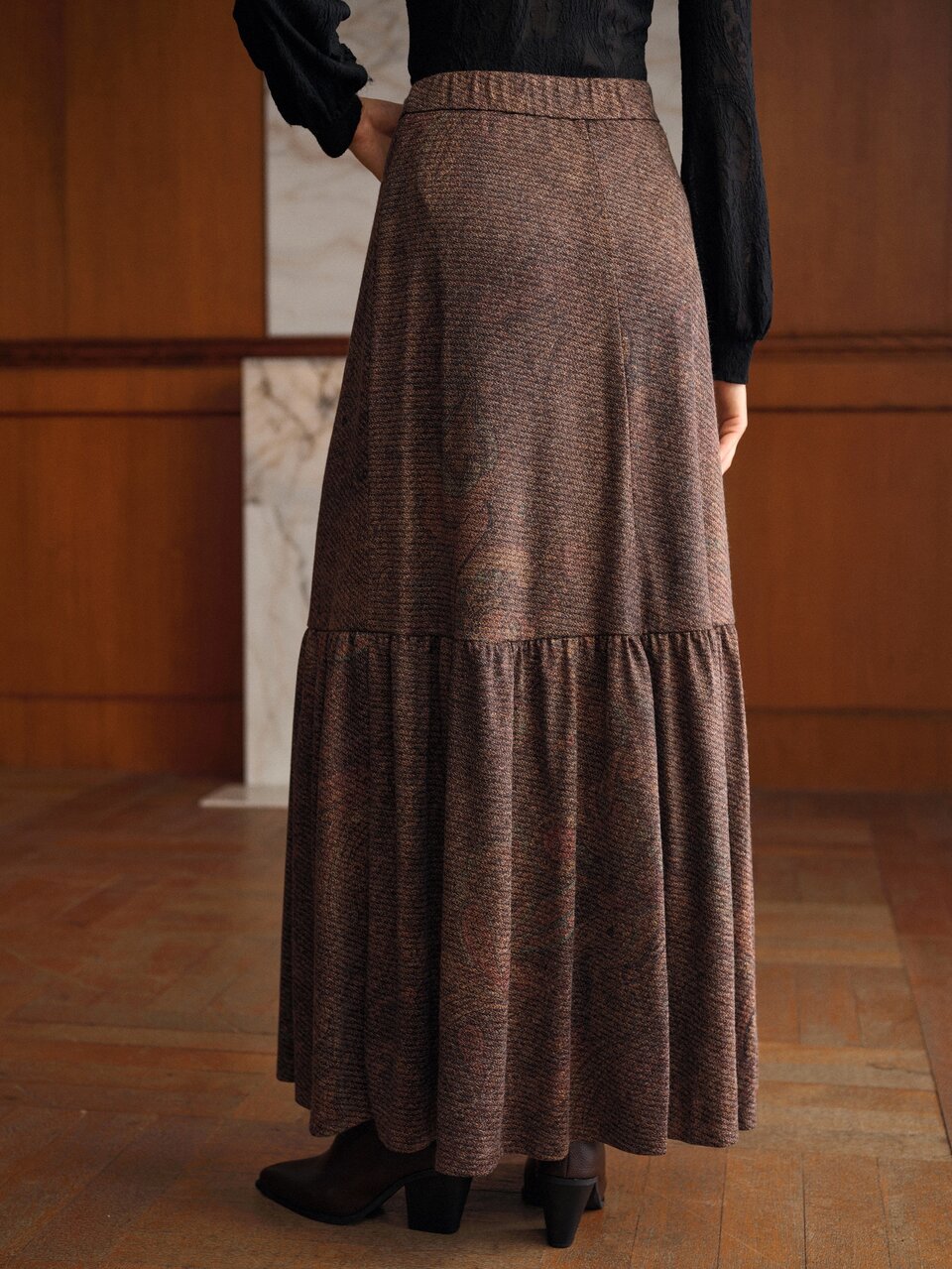 MOTF FLORAL PRINT LONG SKIRT FOR WOMEN