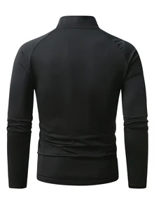 Coreblaze Men's Stand Collar Slim Fit Sports Jacket, Gym - Multicolor - View 2