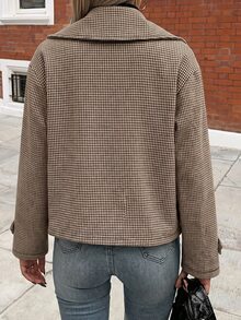 Struktiv Women's Large Lapel Decorative Button Long Sleeve Wool Coat - Multicolor - View 7