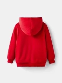 Maija Kids Maija Kids Loose Casual Hooded Graphic Sweatshirt For Young Girl, For Christmas - Red - View 2