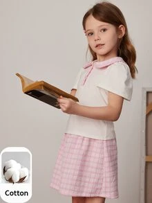 PrepCrw Estilo academia a cuadros para niñas, primavera/verano - Multicolor - Ver 1